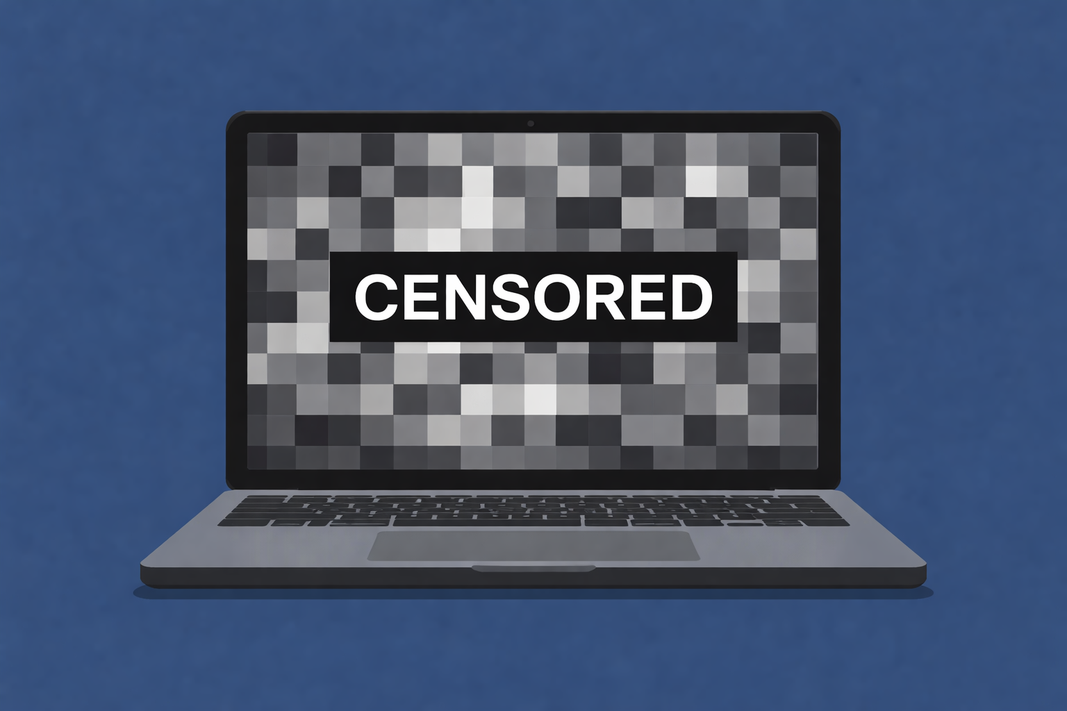 Illustration comparing blur, pixelation, and black bar censoring styles.